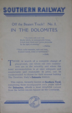 In the Dolomites - Off the Beaten Track, No 1