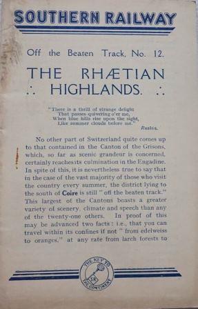 The Rhaetian Highlands - Off the Beaten Track, No 12