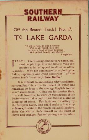 To Lake Garda - Off the Beaten Track, No 17