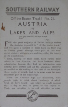 The Austrian Lakes - Off the Beaten Track, No 21