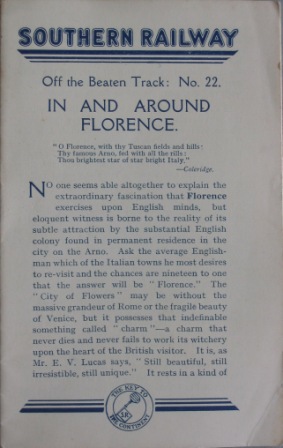 In and Around Florence - Off the Beaten Track, No 22